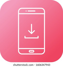 Unique Download To Phone Vector Line Icon