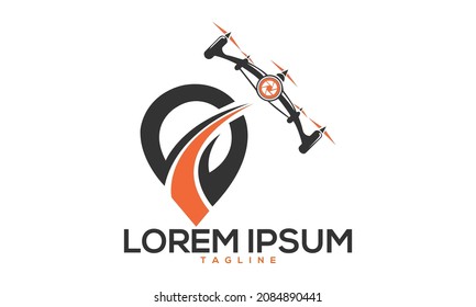 Unique drone logo Modern and minimalist vector and abstract logo