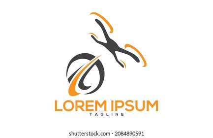 Unique drone logo Modern and minimalist vector and abstract logo