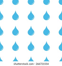 Unique Drop white and blue seamless pattern for web design. Vector symbol