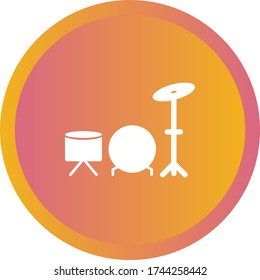 Unique Drums Vector Glyph Icon