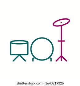 Unique Drums Vector Line Icon