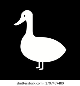 Unique Duck Vector Glyph Icon