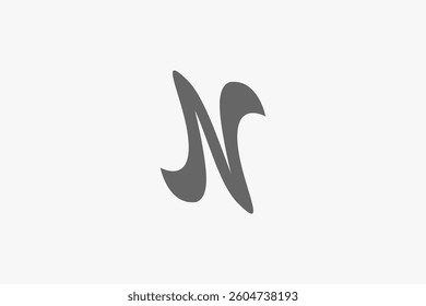 Unique dynamic letter n logo