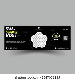 Unique and dynamic social media cover post design template