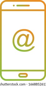 Unique E mail Address Vector Line Icon