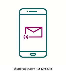 Unique E mail App Vector Line Icon