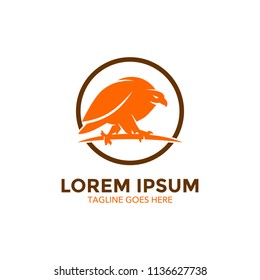 Unique eagle logo template. vector. editable. simple shape. minimalist color. memorable