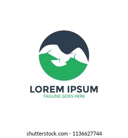 Unique eagle logo template. vector. editable. simple shape. minimalist color. memorable