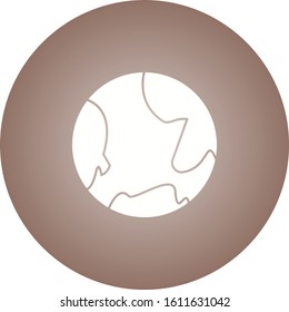 Unique Earth Vector Glyph Icon