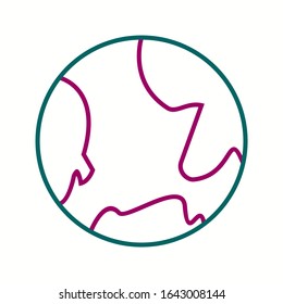 Vektorillustration-Symbol der einzigartigen Erde