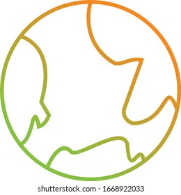 Unique Earth Vector Line Icon