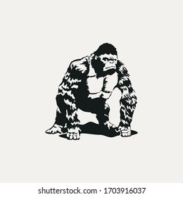 un vector gorila único y fácil de reconocer.