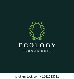 unique ecology logo vector design