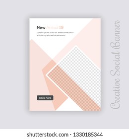 Unique Editable modern Social Media banner Template. Anyone can use This Design Easily. Promotional web banner for social media. Elegant sale and discount promo - Vector.