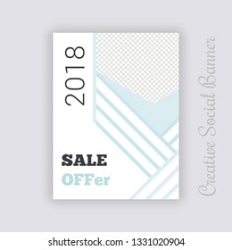 Unique Editable modern Social Media banner Template. Anyone can use This Design Easily. Promotional web banner for social media. Elegant sale and discount promo - Vector.