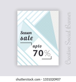 Unique Editable modern Social Media banner Template. Anyone can use This Design Easily. Promotional web banner for social media. Elegant sale and discount promo - Vector.