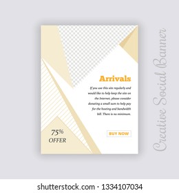 Unique Editable modern Social Media banner Template. Anyone can use This Design Easily. Promotional web banner for social media. Elegant sale and discount promo - Vector.