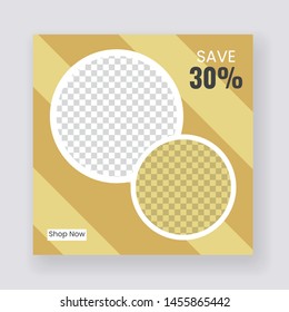 Unique Editable modern Social Media banner Template. Anyone can use This Design Easily. Promotion web banner for social media. Elegant sale and discount promo - Vector.