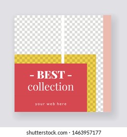 Unique Editable modern Social Media banner Template. Anyone can use This Design Easily. Promotion web banner for social media. Elegant sale and discount promo - Vector.