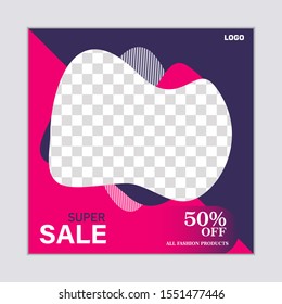 Unique Editable modern Social Media banner Template. Anyone can use This Design Easily. Promotion web banner for social media. Elegant sale and discount promo