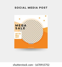 Unique Editable modern Social Media banner Template. Promotional web banner for social media post.