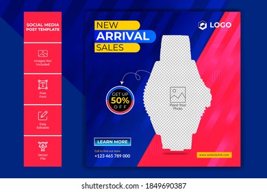 Unique Editable modern Social Media banner Template. Promotional web banner for social media.
