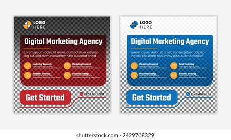 Unique Editable modern Social Media banner Template - Promotional web banner for social media