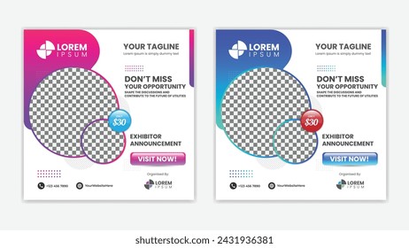 Unique Editable modern Social Media banner Template - Promotional web banner for social media