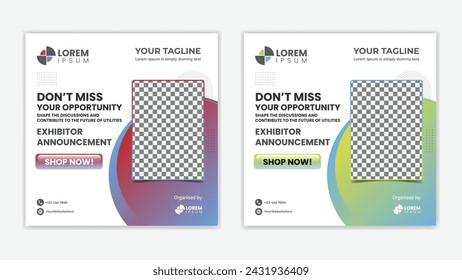 Unique Editable modern Social Media banner Template - Promotional web banner for social media