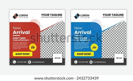 Unique Editable modern Social Media banner Template - Promotional web banner for social media