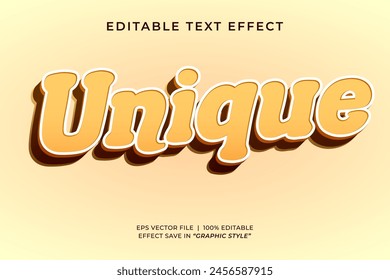 Unique editable text effect vintage style