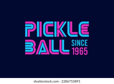 Unique editable vector design of pickleball word creation with accent best for your digital and print resource	