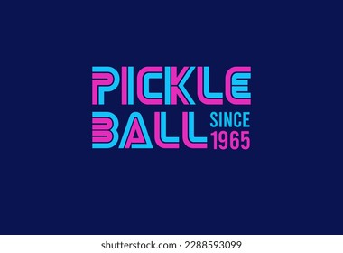 Unique editable vector design of pickleball word creation with accent best for your digital and print resource	