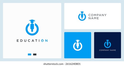 Unique education logo design template