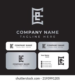 Unique EE Monogram Logo, suitable for any business with EE initials.