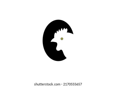 Unique egg and chicken logo design, suitable for laying hens farm business logo