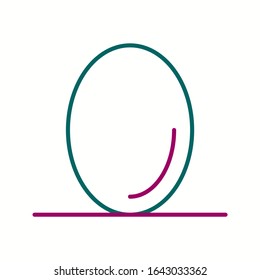 Unique Egg Vector Line Icon