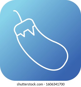 Unique Eggplant Vector Line Icon