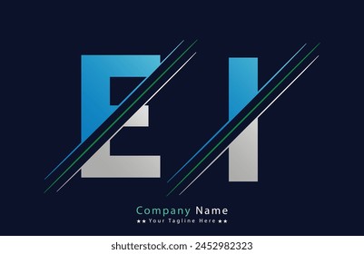 Unique Ei letter logo Icon vector template.