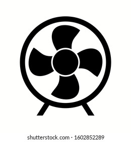 Unique Electric Fan Glyph Vector Icon