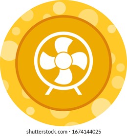 Unique Electric Fan Glyph Vektorillustration Symbol