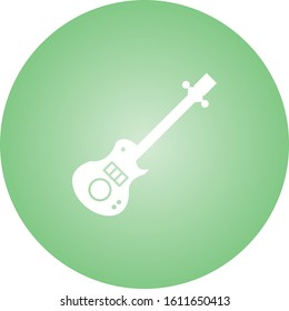 Unique Electric Guitar Vector Glyph Icon