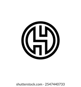 Logotipo único y elegante de la letra H 