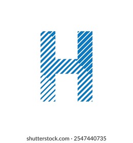 Logotipo único y elegante de la letra H 