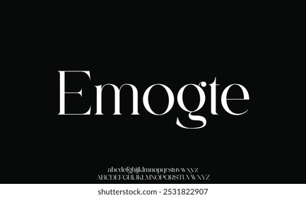 Einzigartige und elegante abstrakte Serifenanzeige Schriftart Vektor
