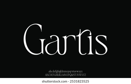 Vetor de fonte de exibição de serif abstrato exclusivo e elegante