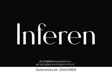 Unique and elegant abstract serif display font vector