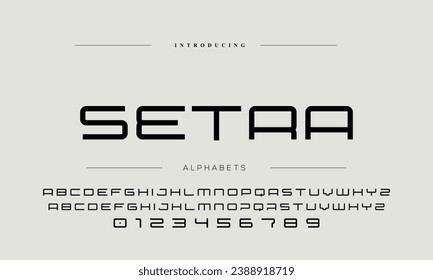 Unique and elegant alphabets display font vector