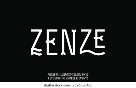 Unique and elegant alphabets display font vector